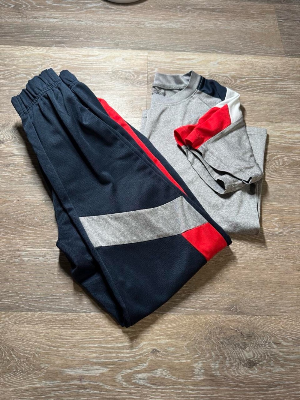 Body Glove Navy Joggers with Grey and Red Panels